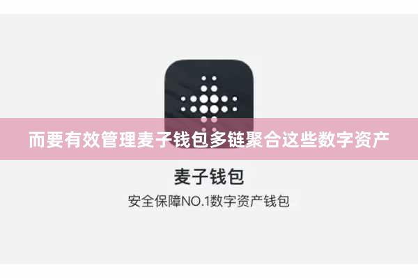 而要有效管理麦子钱包多链聚合这些数字资产