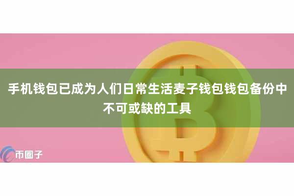 手机钱包已成为人们日常生活麦子钱包钱包备份中不可或缺的工具