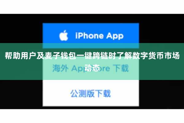 帮助用户及麦子钱包一键跨链时了解数字货币市场动态
