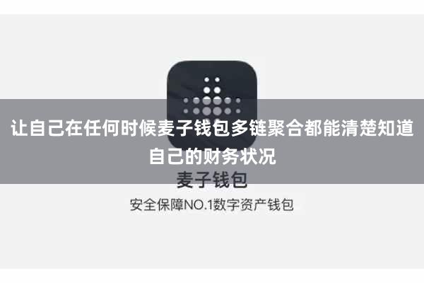 让自己在任何时候麦子钱包多链聚合都能清楚知道自己的财务状况