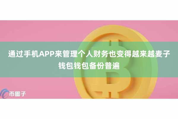 通过手机APP来管理个人财务也变得越来越麦子钱包钱包备份普遍
