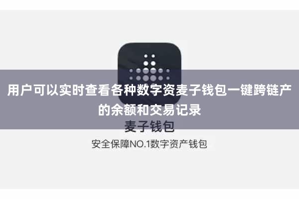 用户可以实时查看各种数字资麦子钱包一键跨链产的余额和交易记录